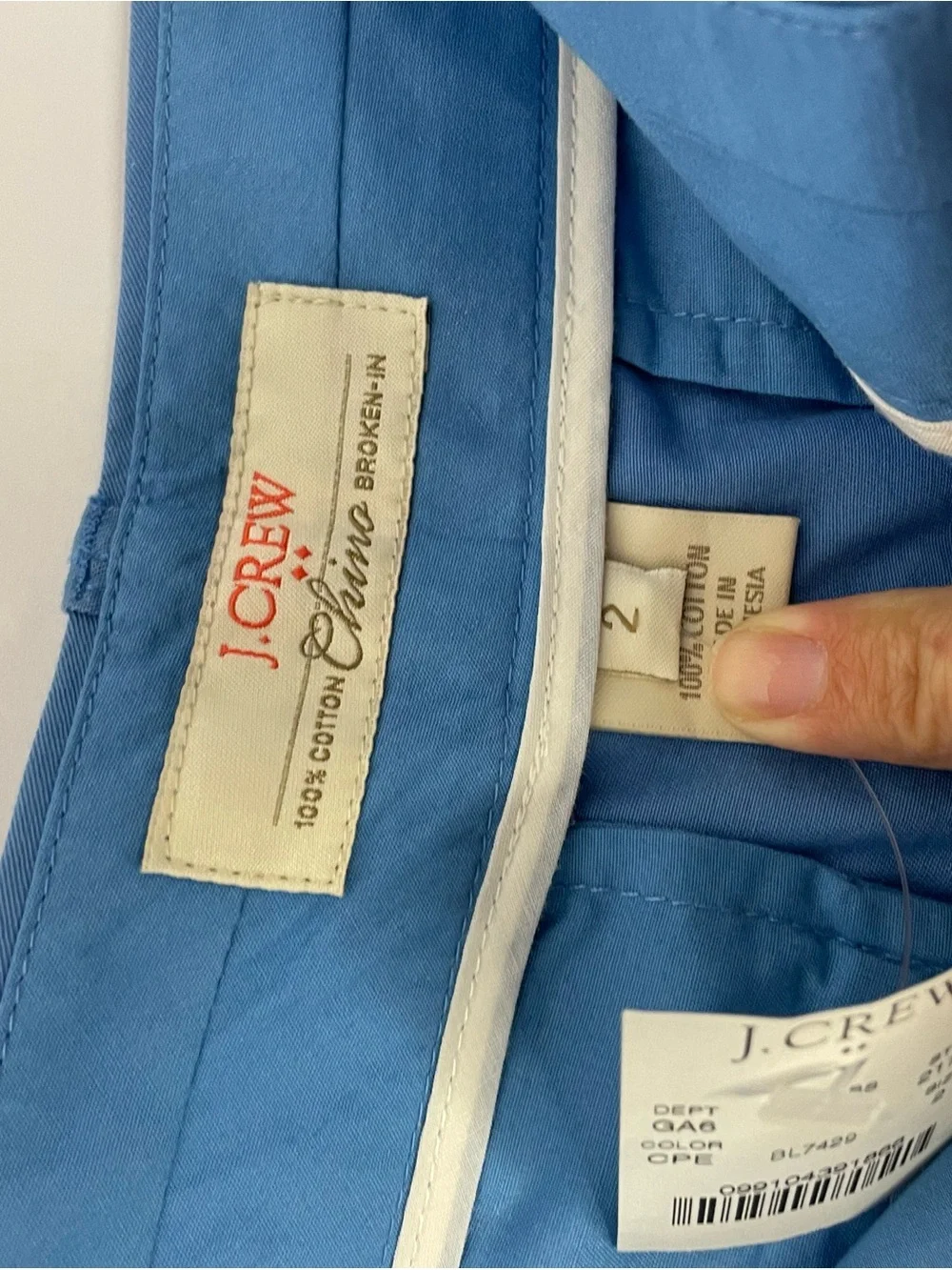 J. Crew Women’s Chino Shorts in Blue